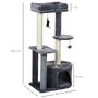 Voir la diapositive 3 : PAWHUT Arbre à chats avec griffoirs grattoirs sisal naturel centre d'activités niche plateformes 2 jouets suspendus gris