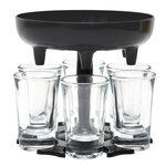Paris Prix Distributeur de 6 Verres  Shooter  13cm Noir