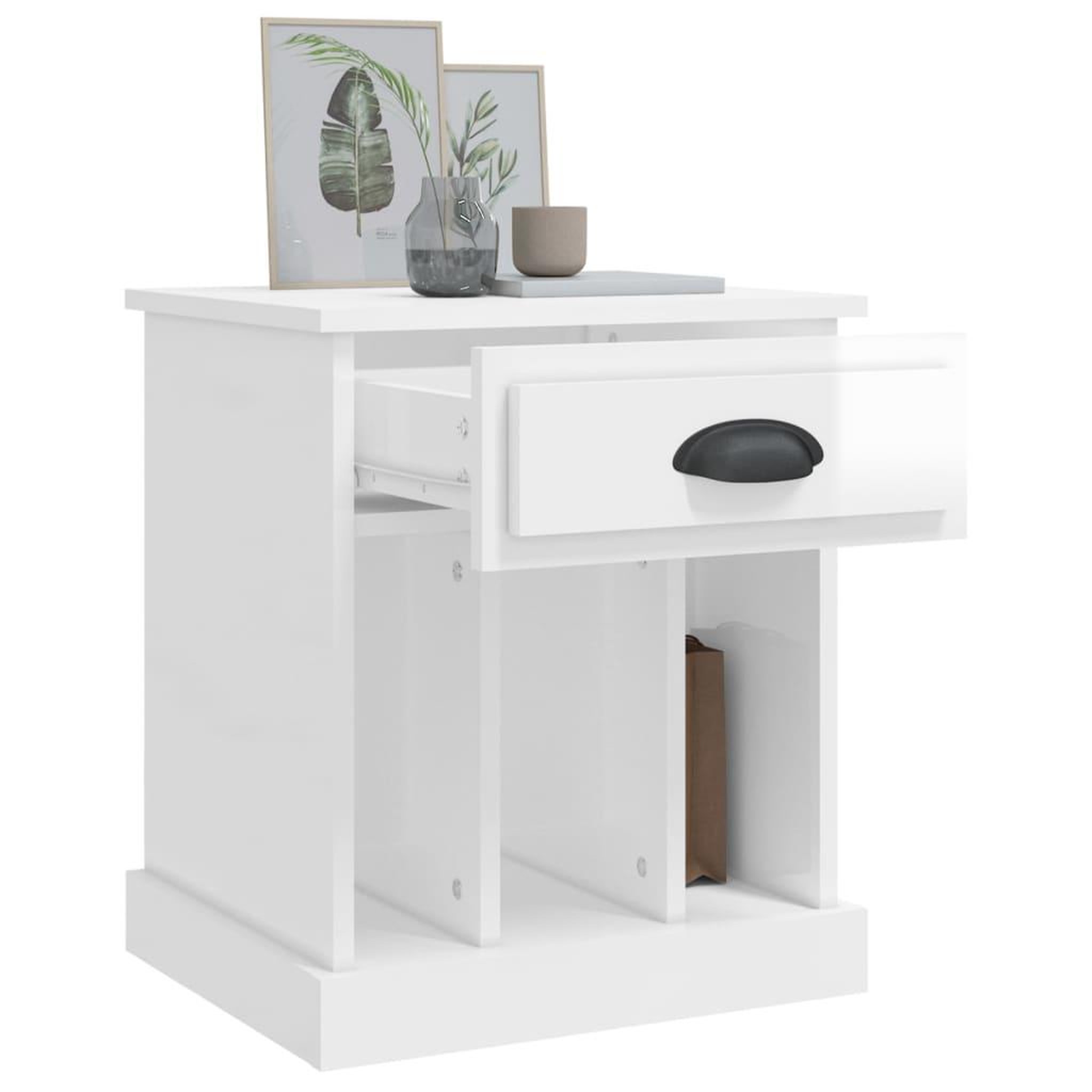 Voir la diapositive 5 : VIDAXL Tables de chevet 2 pcs blanc brillant 43x36x50 cm