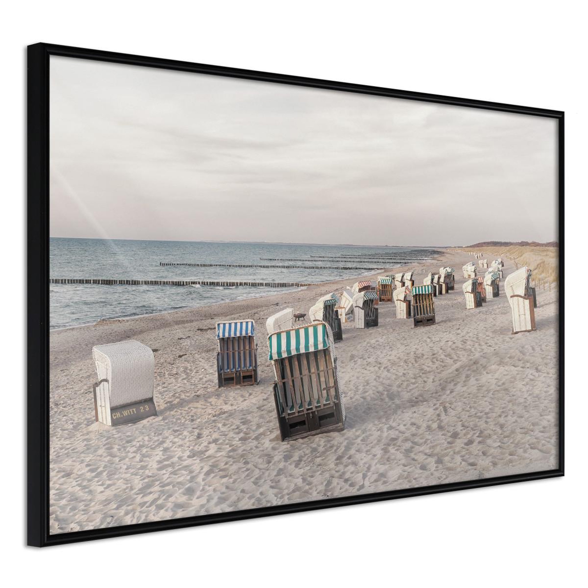 Paris Prix Affiche murale encadrée  baltic beach chairs