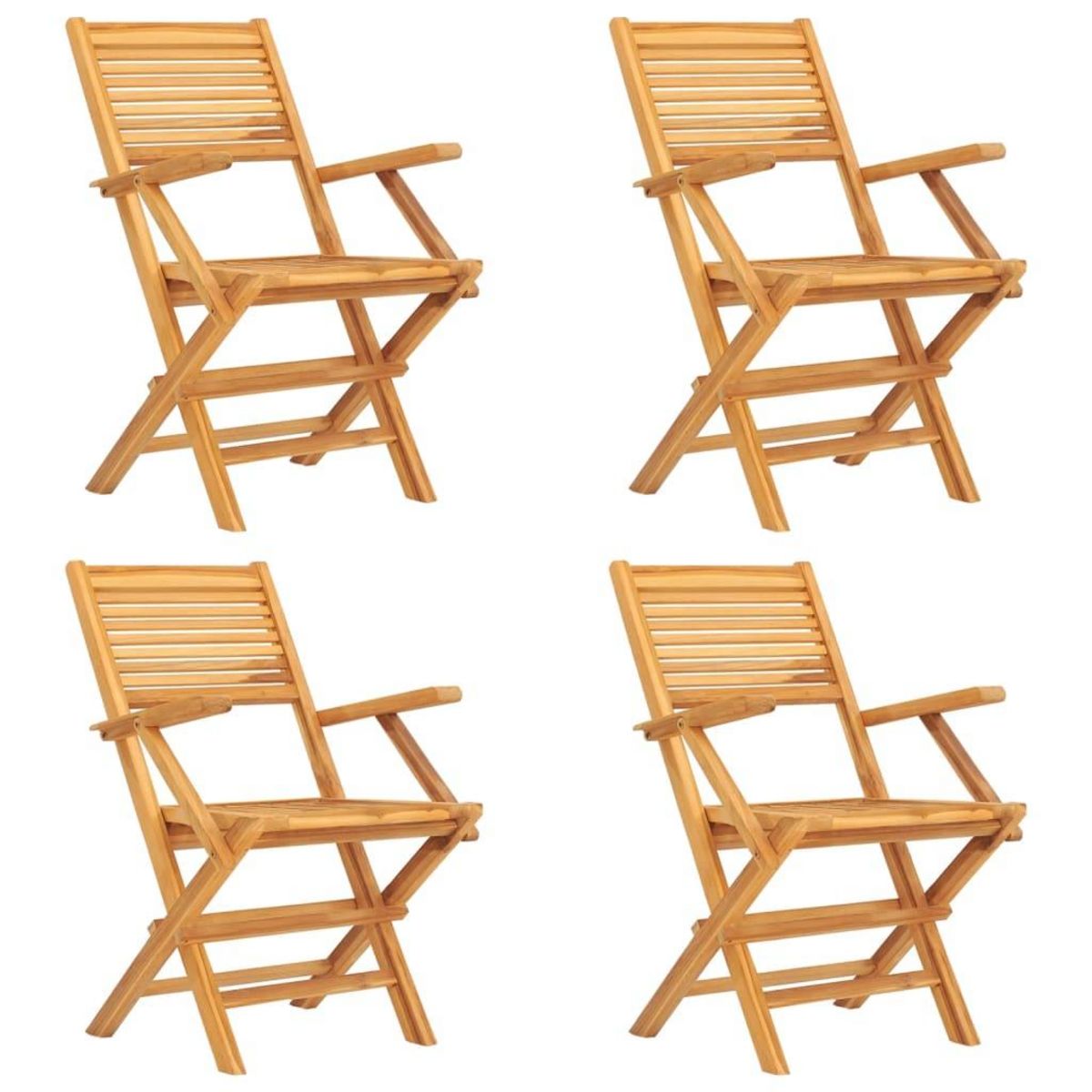 VIDAXL Ensemble a manger de jardin 5 pcs Bois de teck massif