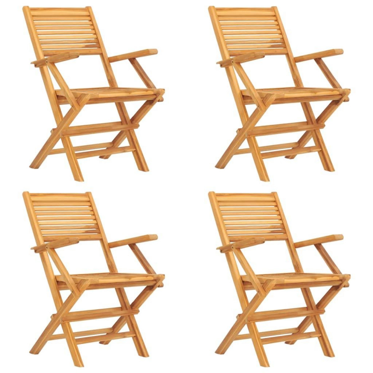 VIDAXL Ensemble a manger de jardin 5 pcs Bois de teck massif