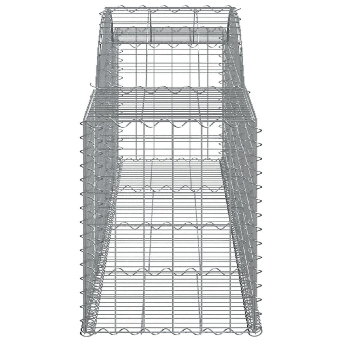 VIDAXL Paniers a gabions arques 4 pcs 300x50x60/80 cm fer galvanise