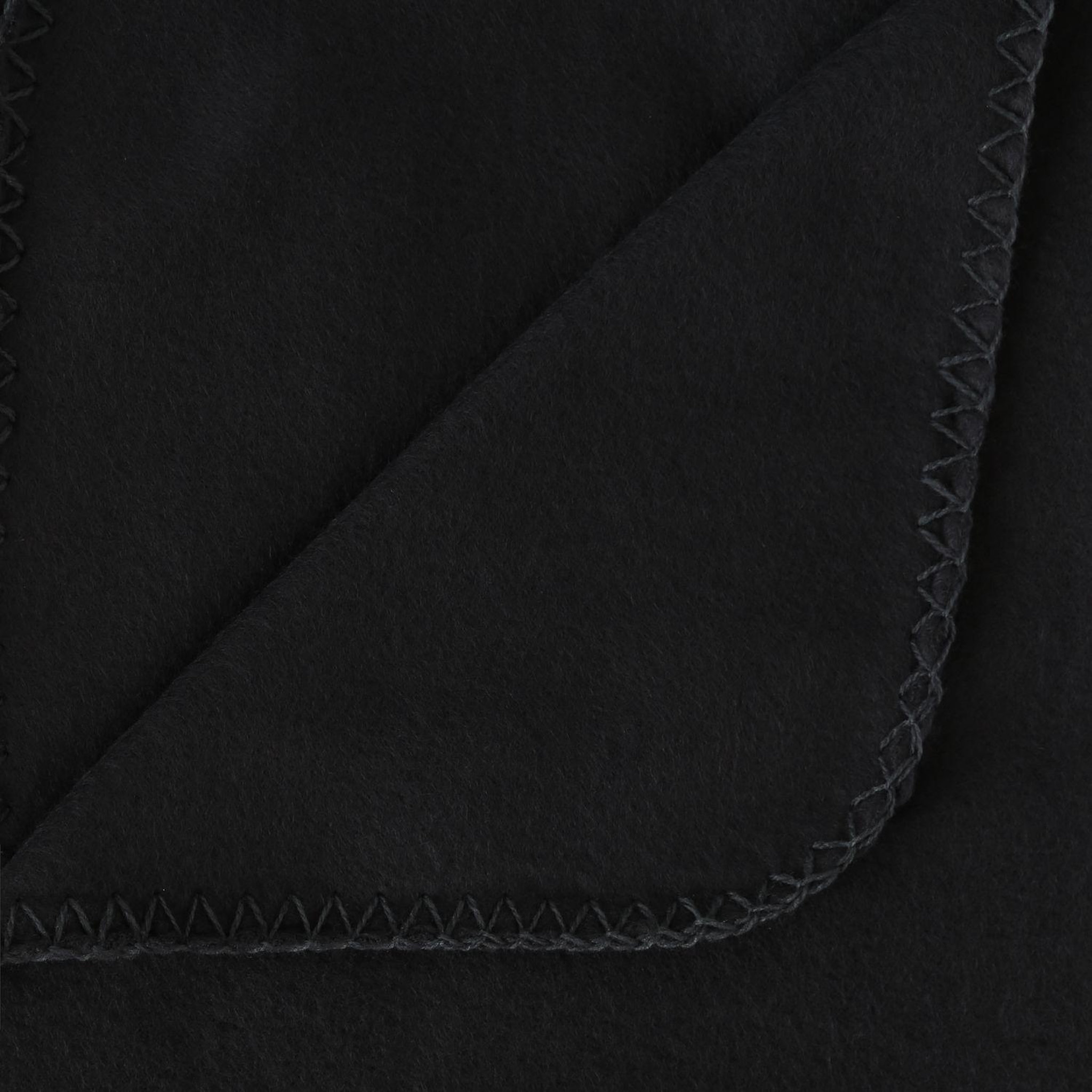 Voir la diapositive 2 : TOILINUX Lot 2x plaid polaire - 125 x 150 cm - noir