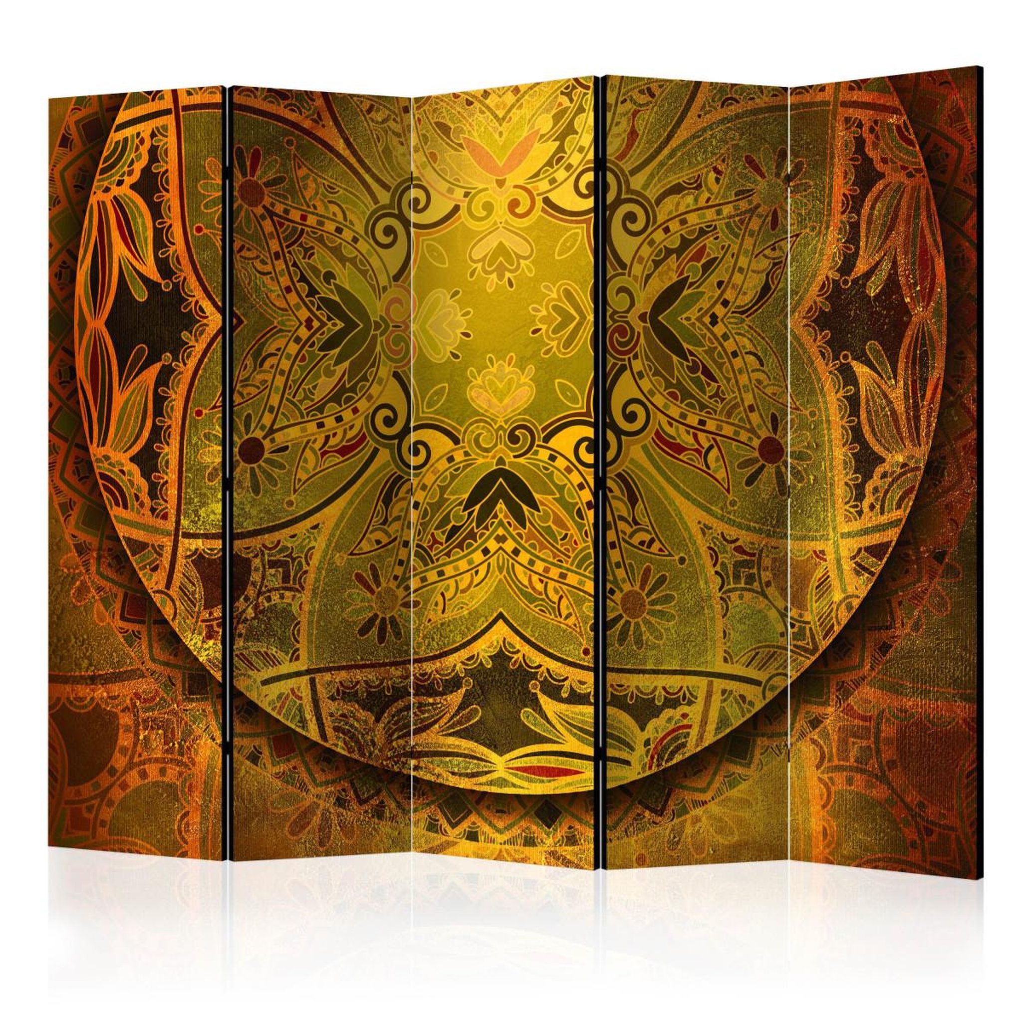 Paris Prix Paravent 5 volets  mandala : force d'or  172x225cm