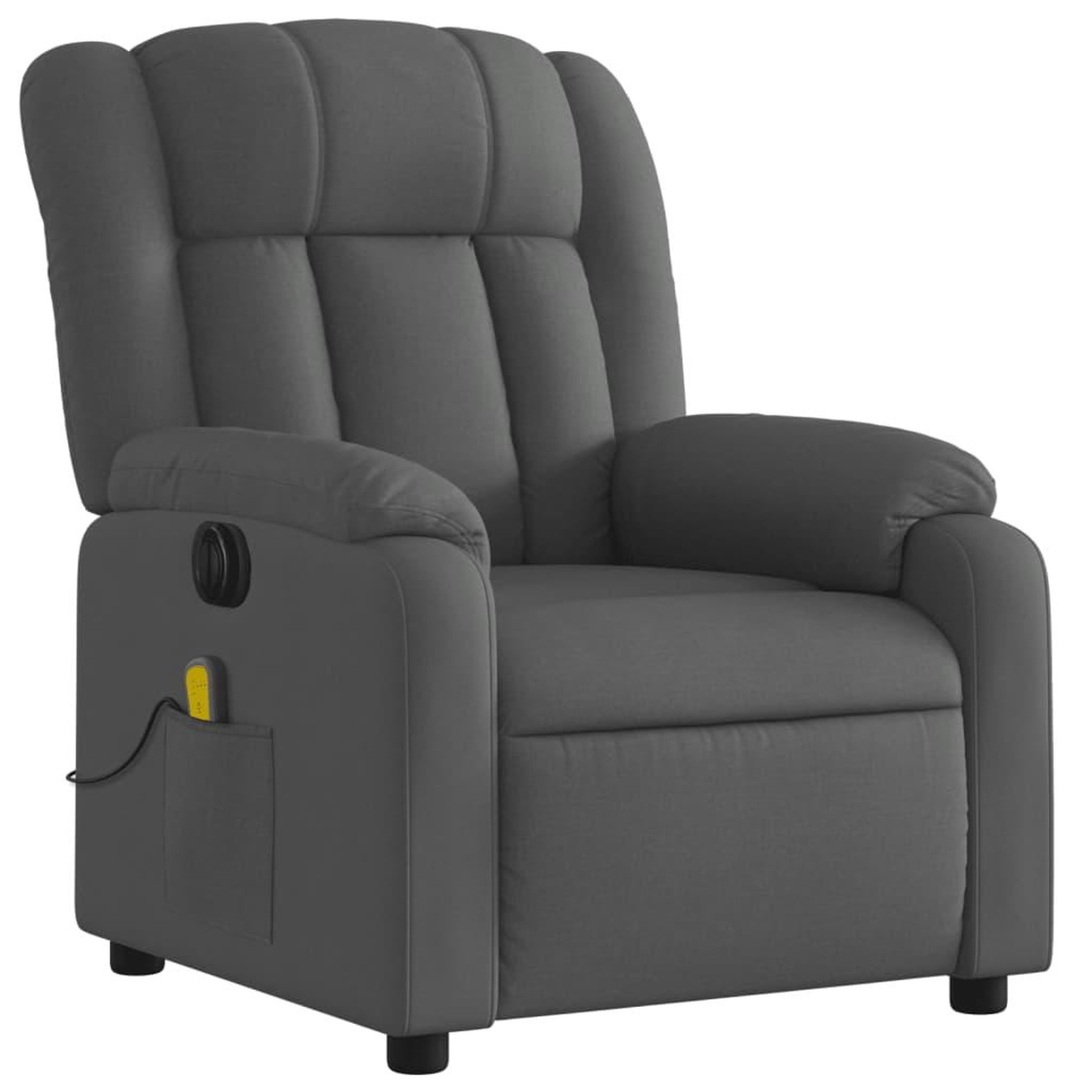 Voir la diapositive 4 : VIDAXL Fauteuil inclinable de massage electrique gris fonce tissu