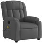 Voir la diapositive 4 : VIDAXL Fauteuil inclinable de massage electrique gris fonce tissu
