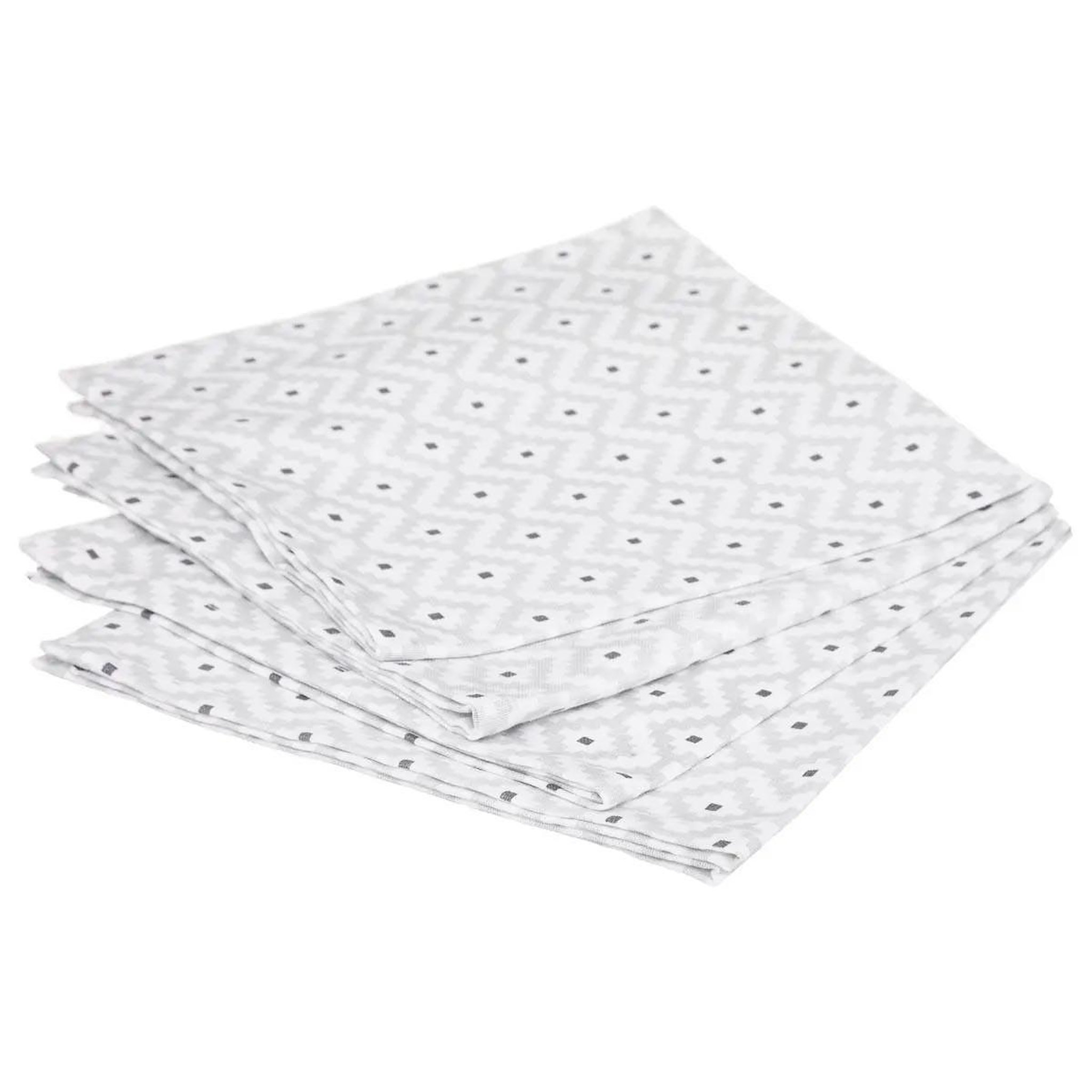 ATMOSPHERA Lot de 4 serviettes de table  etnik  40x40cm gris