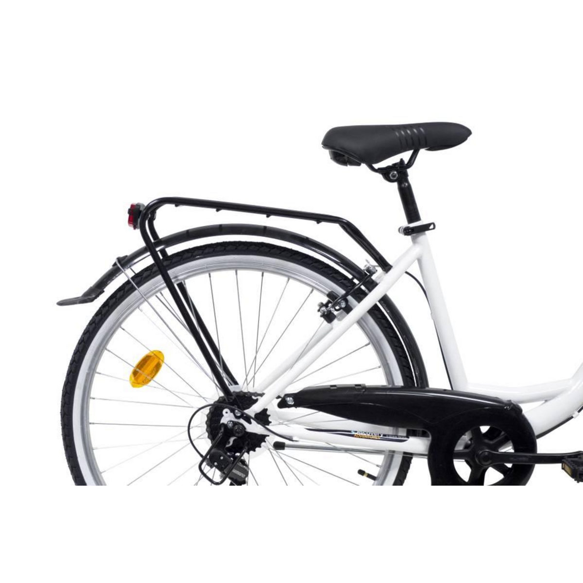 DISCOVERY ADVENTURES Vélo de ville 26'' Retro Femme  Discovery Adventures  équipé de 6 Vitesses Shimano et équipement Complet City avec panier.