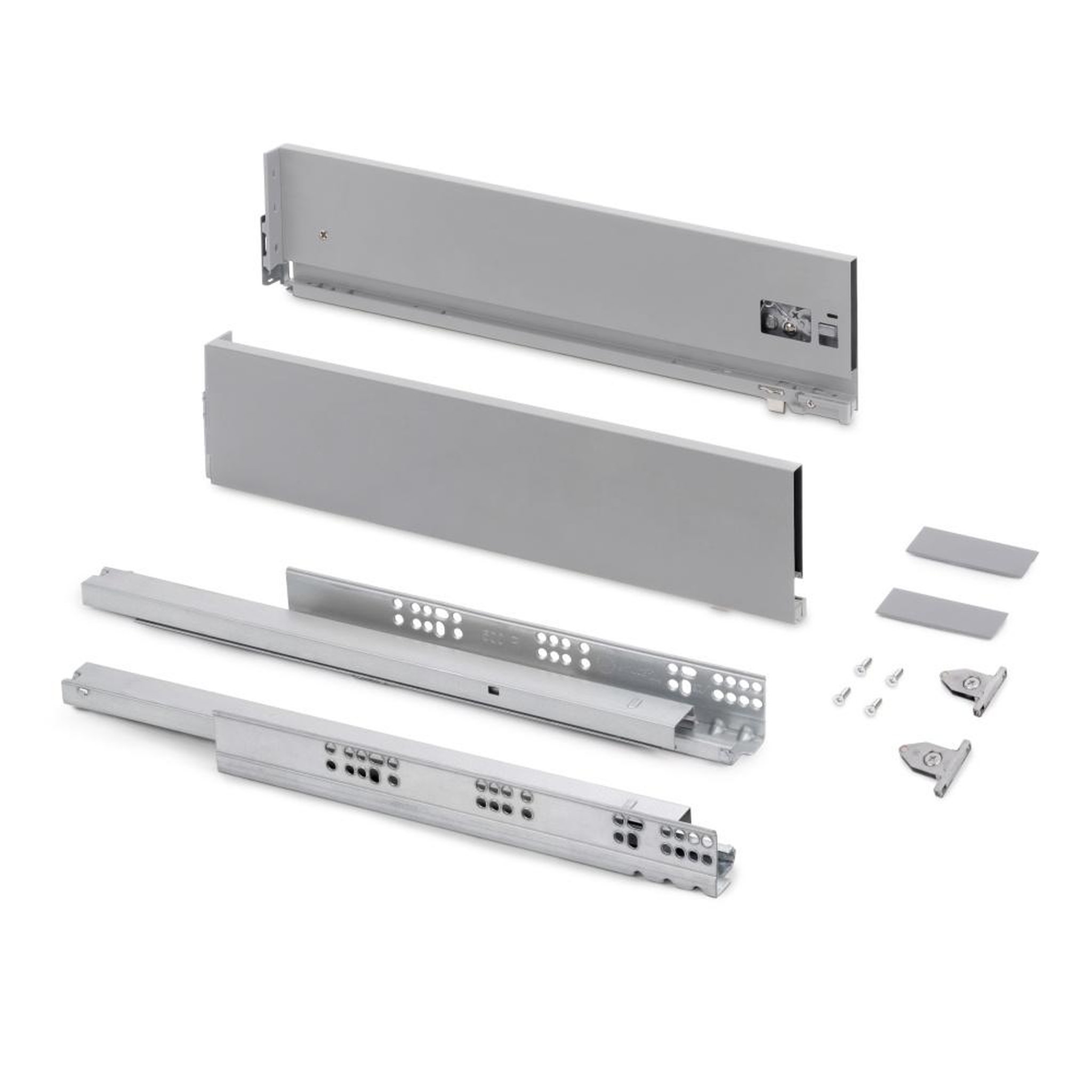 EMUCA SRL Tiroir extérieur Vertex avec réglages 3D hauteur 131mm -  40kg -  profondeur 400mm -  Acier -  Peint en aluminium