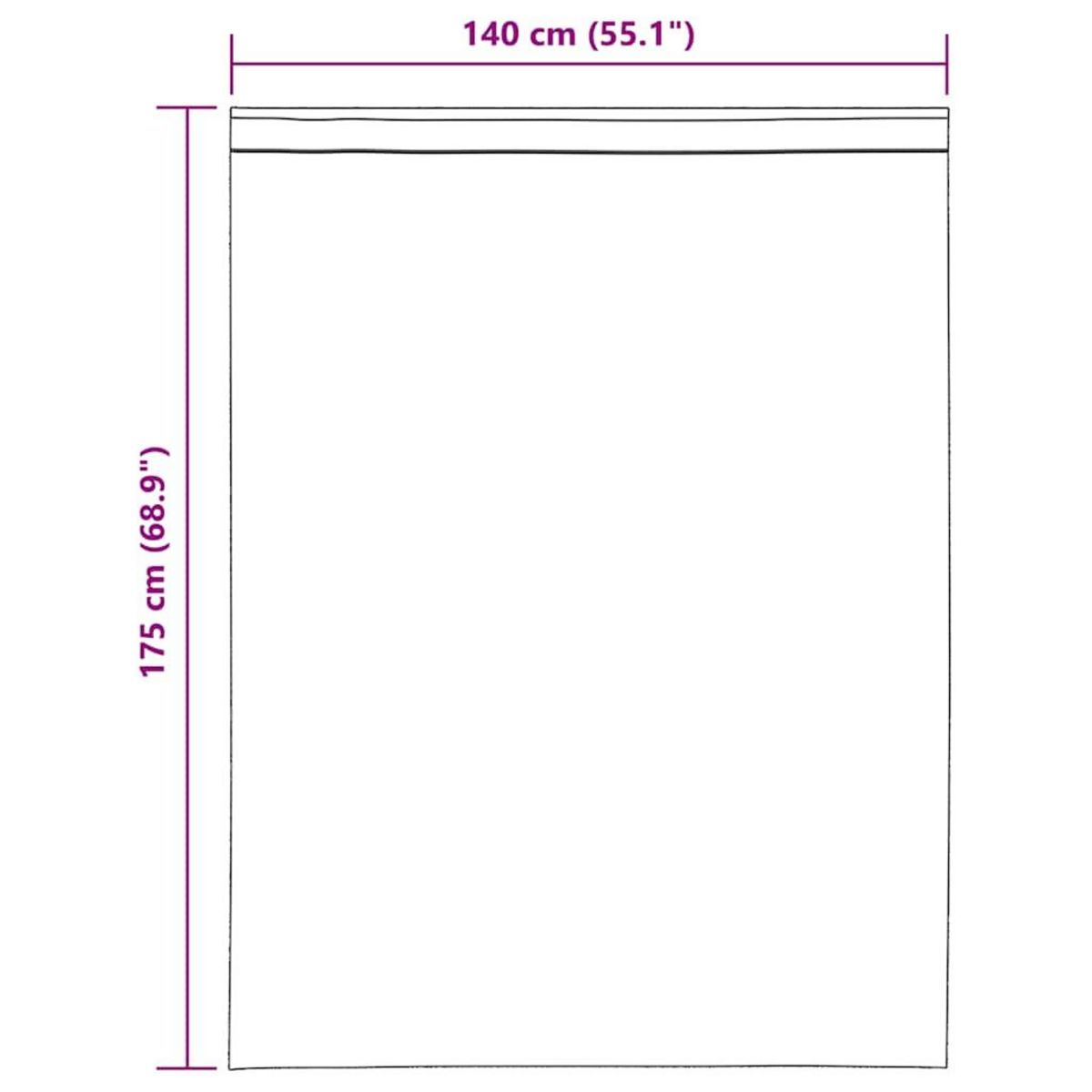 VIDAXL Rideaux en voile avec passants 2 pcs noir