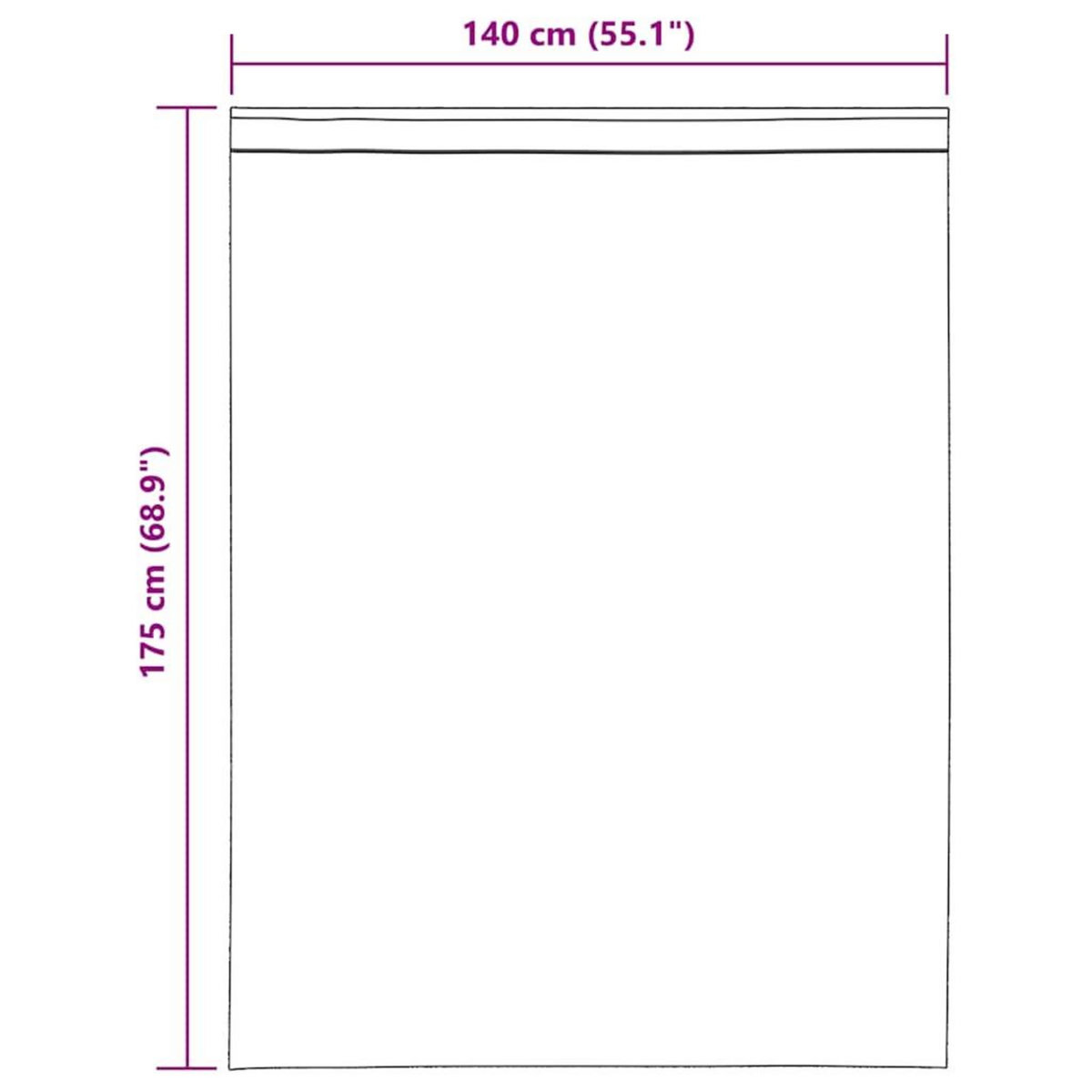 VIDAXL Rideaux en voile avec passants 2 pcs noir