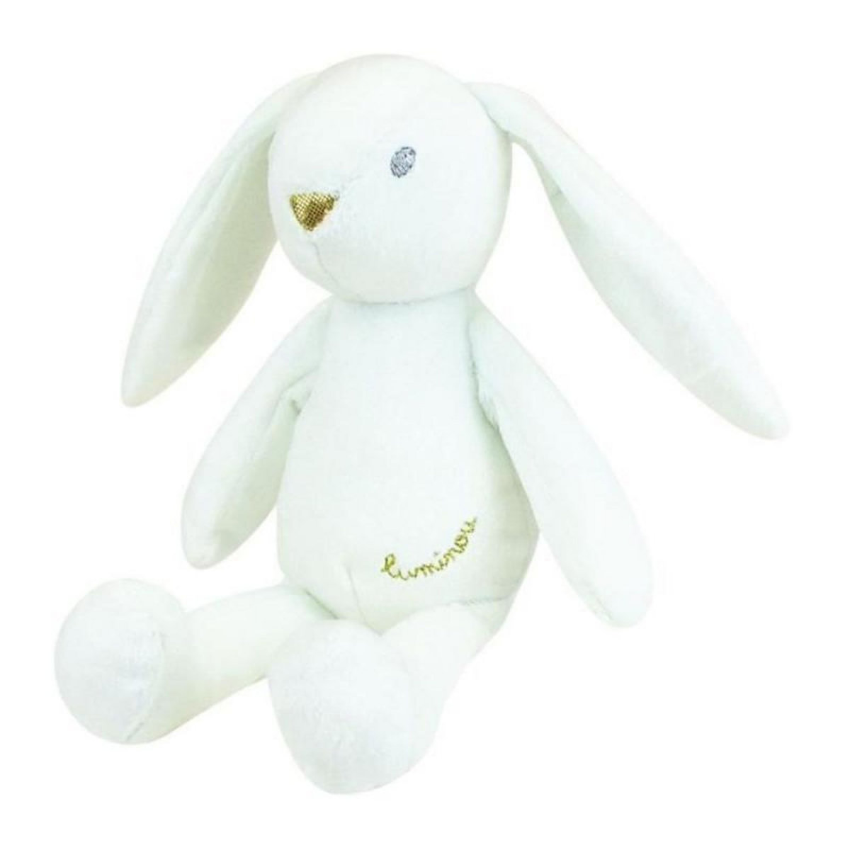 JEMINI JEMINI Luminou Lapin blanc Peluche lumineuse naturelle fonctionne sans pile+/- 20 cm