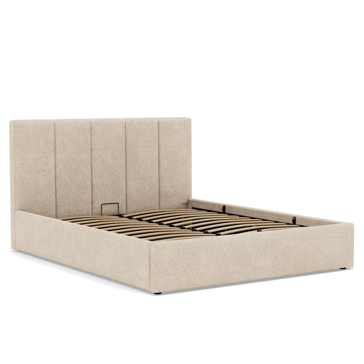 BEST MOBILIER Beanie - lit coffre - 160x200 cm - en velours - sommier inclus