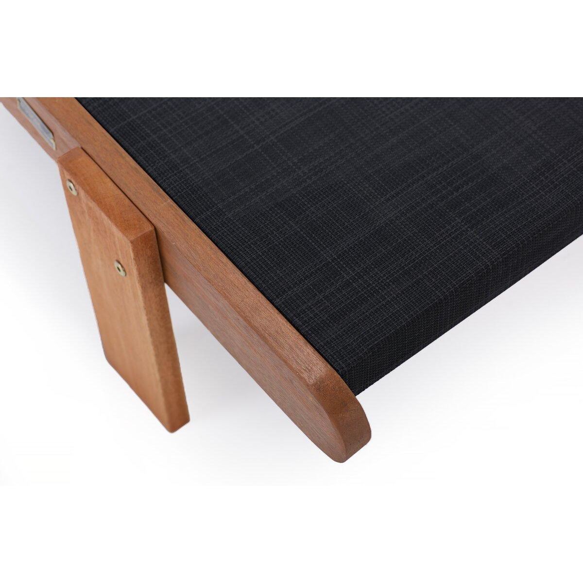 Habitat et Jardin Bain de Soleil en bois exotique  Saïgon  - Maple - Noir