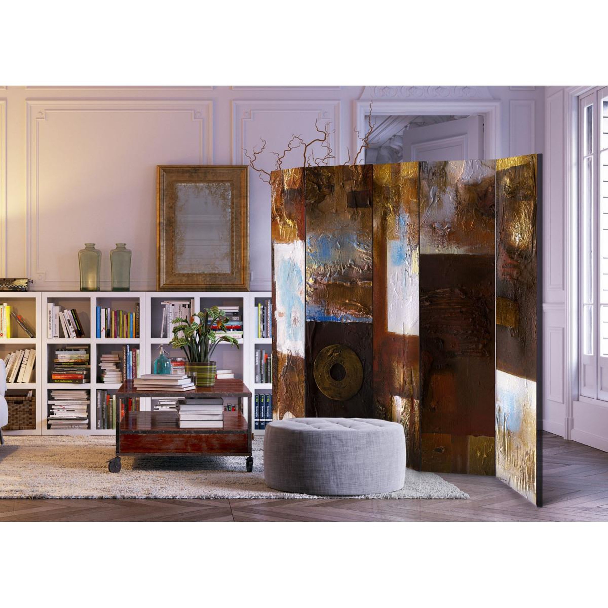 Voir la diapositive 2 : Paris Prix Paravent 5 volets  winter landscape  172x225cm