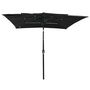 Voir la diapositive 2 : VIDAXL Parasol de jardin a 3 niveaux avec mat en aluminium noir