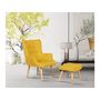 Voir la diapositive 2 : Habitat et Jardin Fauteuil style scandinave en tissu  Odense  - 1 place - Jaune