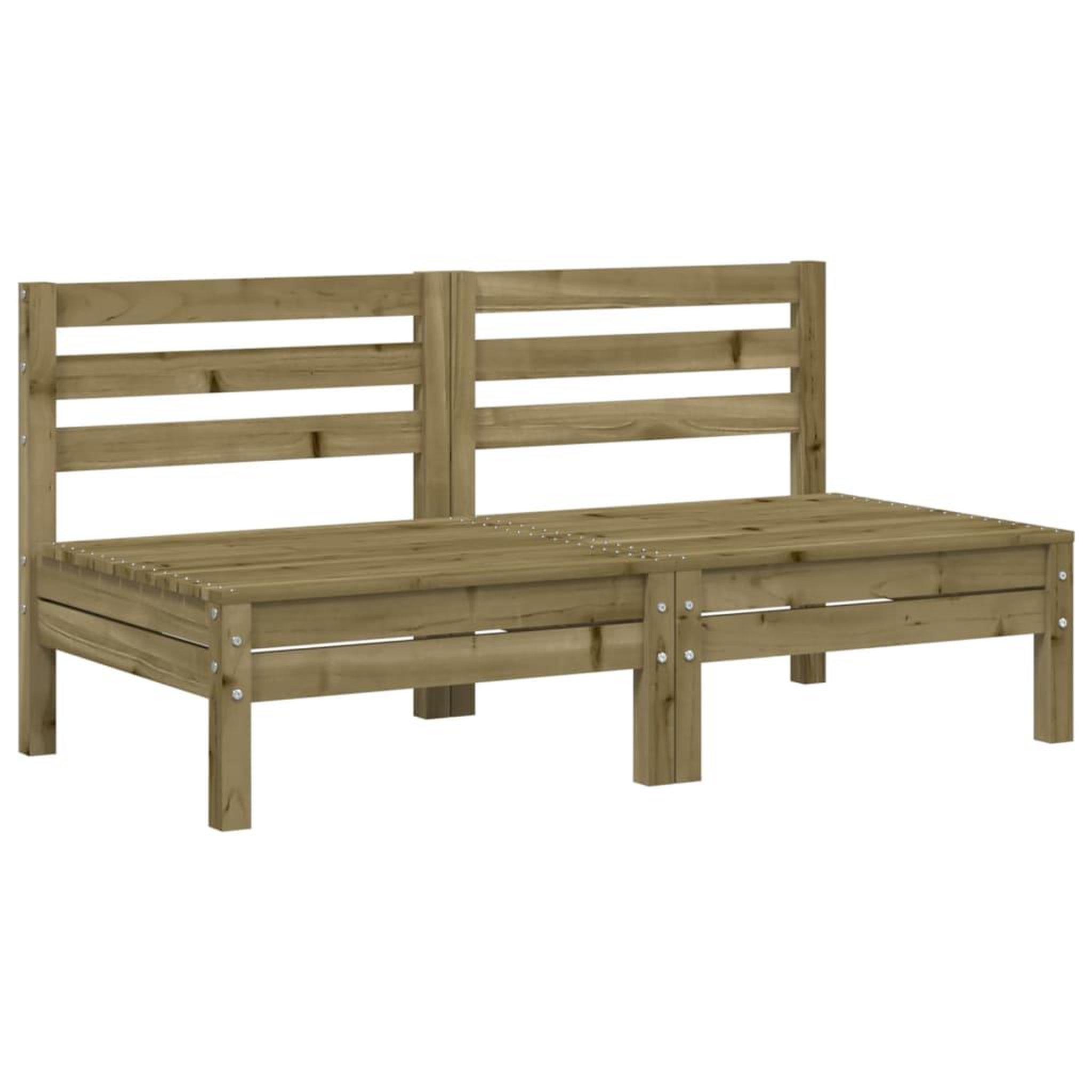 Voir la diapositive 2 : VIDAXL Canapes de jardin sans accoudoirs 2 pcs bois pin impregne