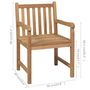 Voir la diapositive 6 : VIDAXL Chaises de jardin lot de 2 et coussins taupe Bois teck massif