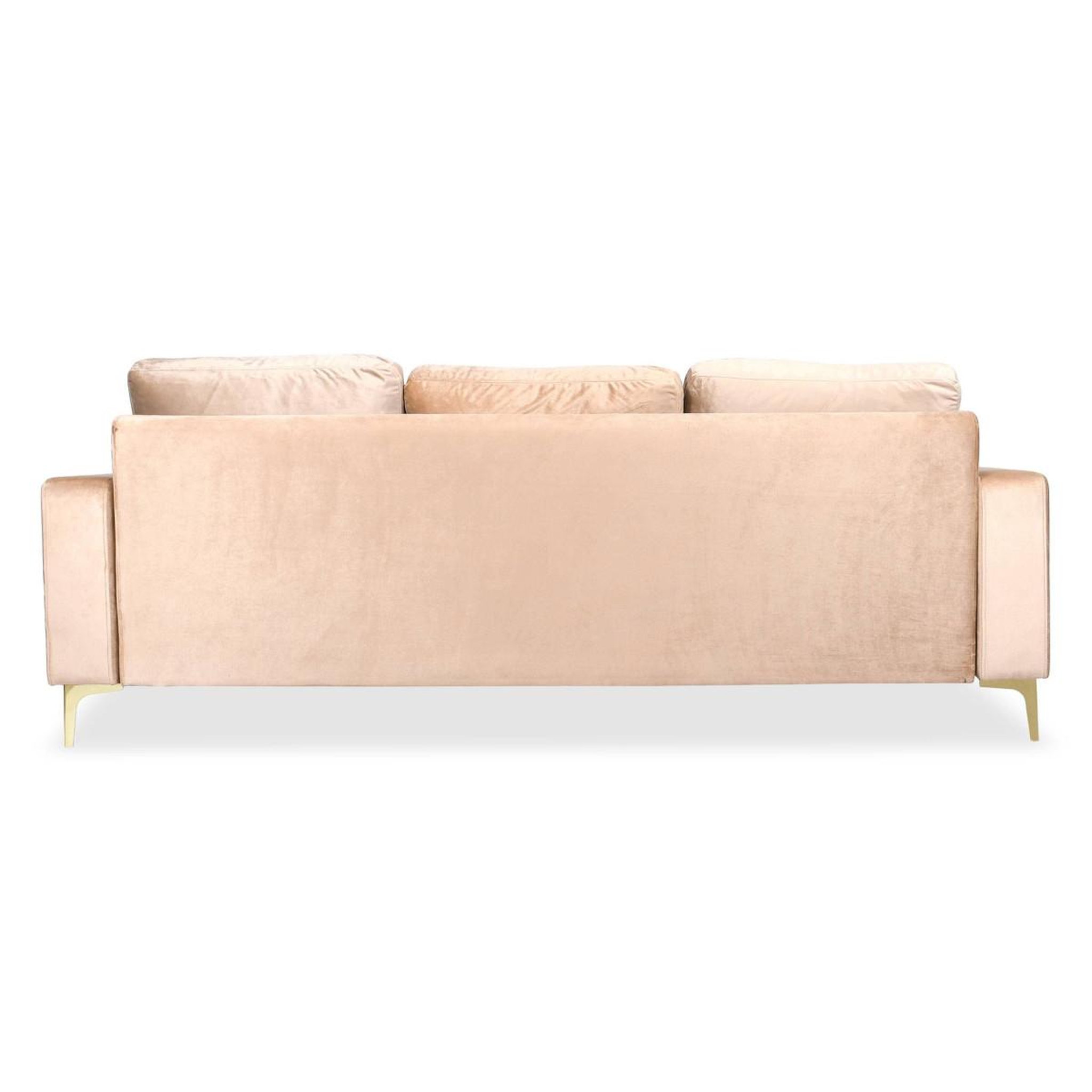 Voir la diapositive 4 : Paris Prix Canapé 3 Places en Velours  Ignacio  220cm Taupe