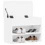 Voir la diapositive 2 : VIDAXL Banc a chaussures Blanc 60x30x45 cm Bois d'ingenierie