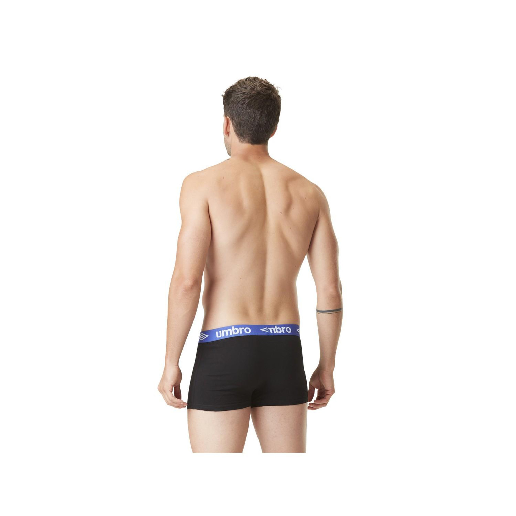 Voir la diapositive 5 : UMBRO Lot de 4 boxers coton homme uni ceinture colorées