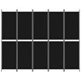 Voir la diapositive 3 : VIDAXL Cloison de separation 5 panneaux Noir 250x200 cm Tissu