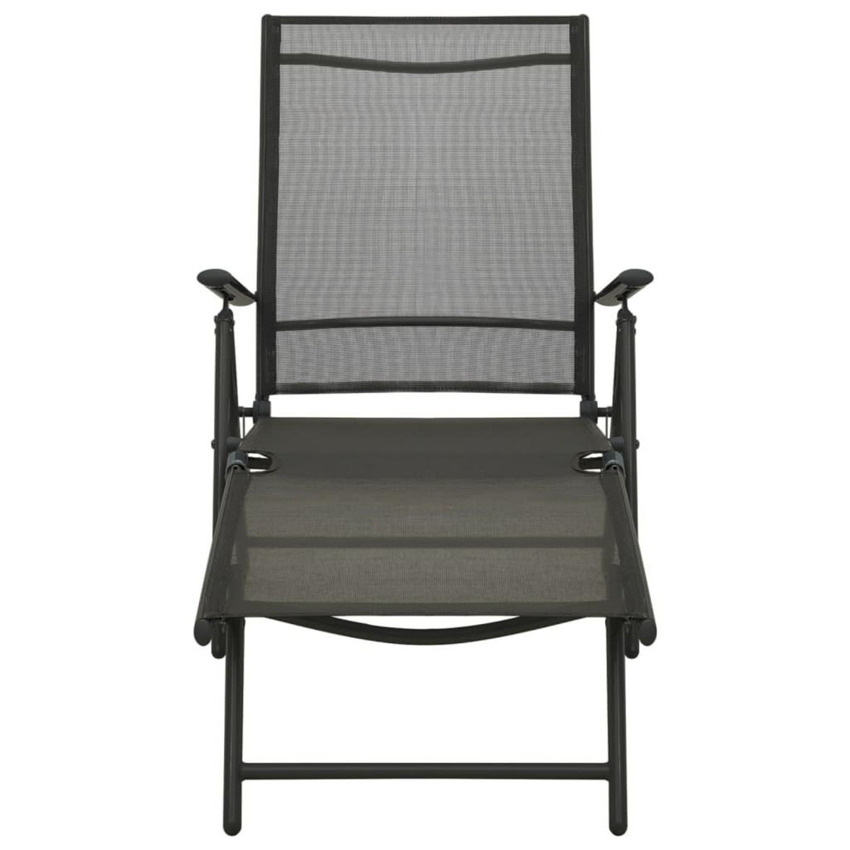 VIDAXL Salon de jardin 3 pcs textilene et aluminium noir