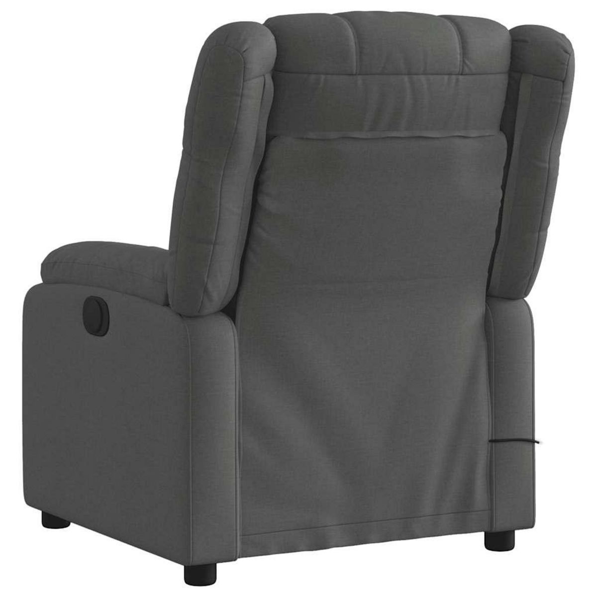 VIDAXL Fauteuil inclinable de massage electrique gris fonce tissu