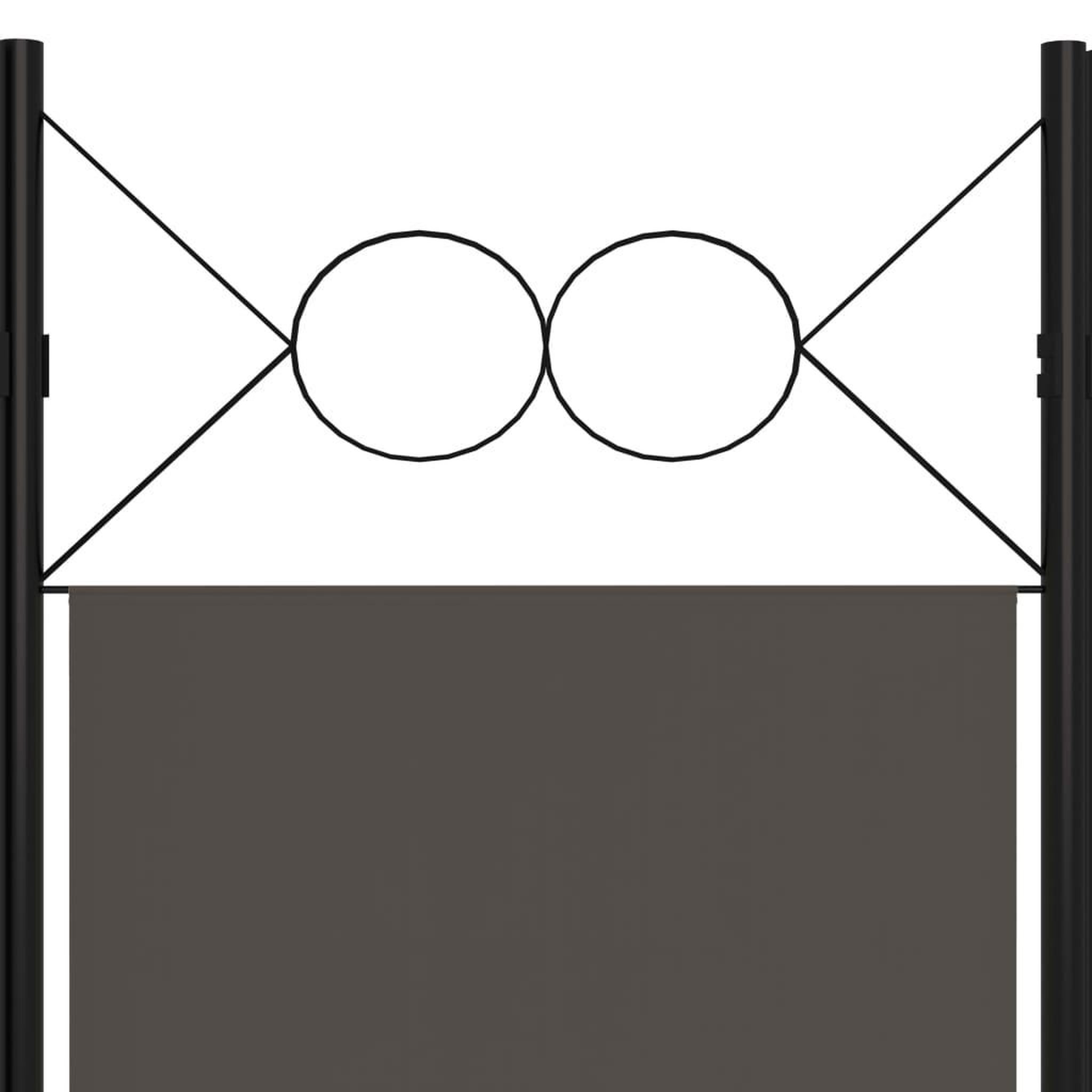 Voir la diapositive 5 : VIDAXL Cloison de separation 5 panneaux Anthracite 200x180 cm