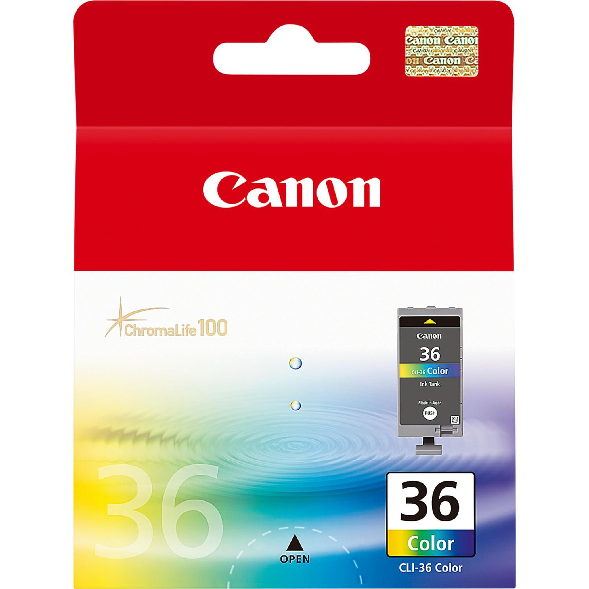 Voir la diapositive 2 : Canon Cartouche d'encre originale cli-36 3 couleurs (cmy) pixma - 1511b001