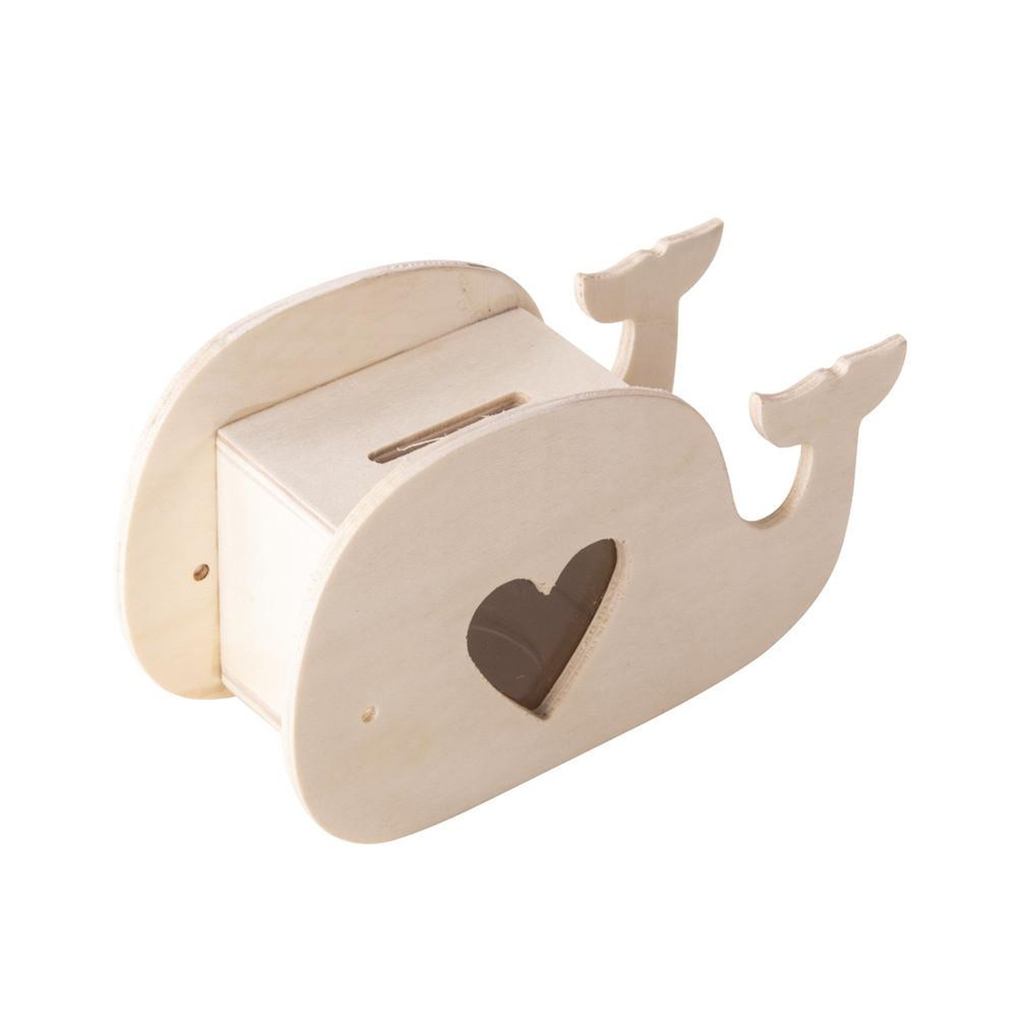 Voir la diapositive 1 : Rayher Tirelire en bois Baleine à customiser