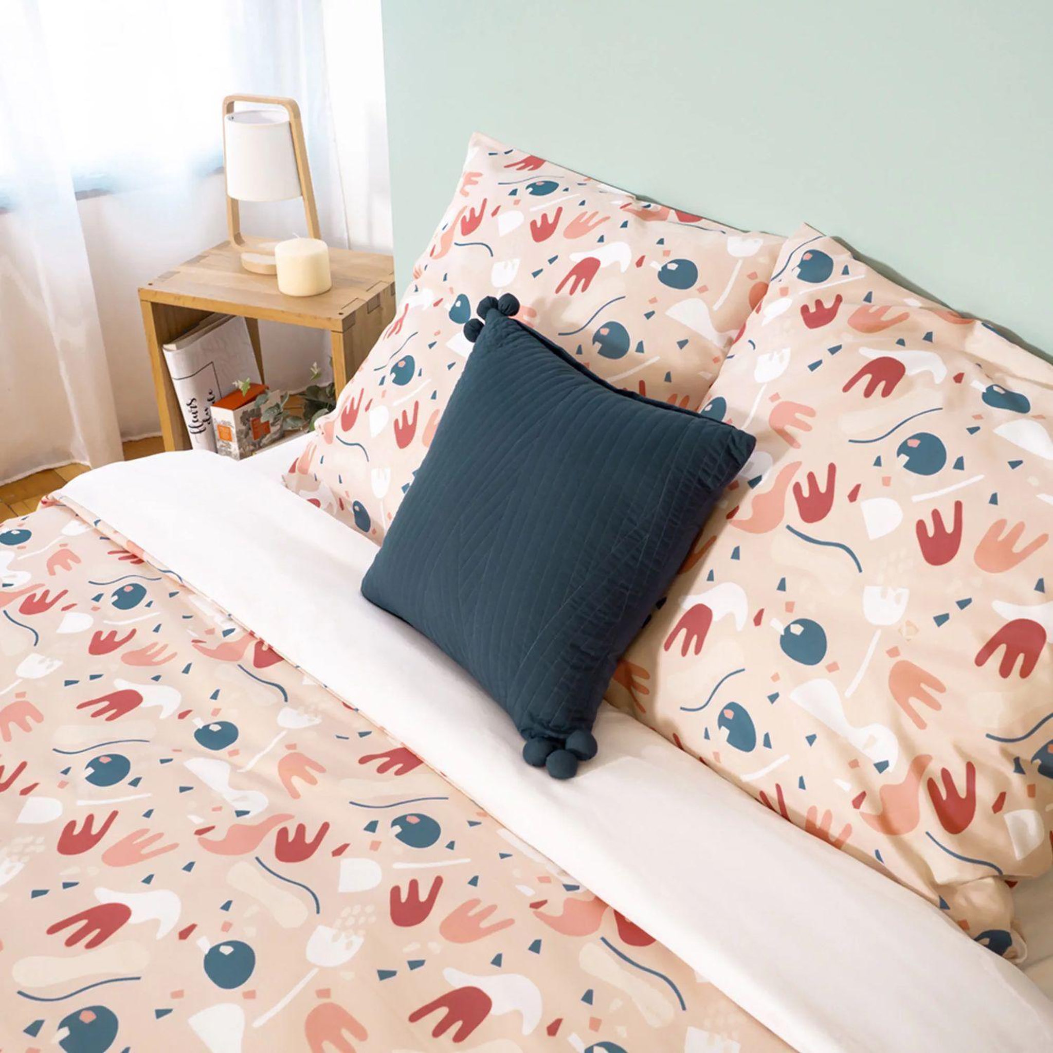Voir la diapositive 3 : COTE DECO Parure de lit anaheim - microfibre 72 g/m² - 220 x 240 cm - rose