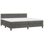 Voir la diapositive 4 : VIDAXL Sommier a lattes de lit avec matelas LED Gris fonce 200x200 cm