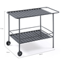 Voir la diapositive 4 : ID MARKET Desserte extérieure en métal chariot à plancha 100 CM gris anthracite