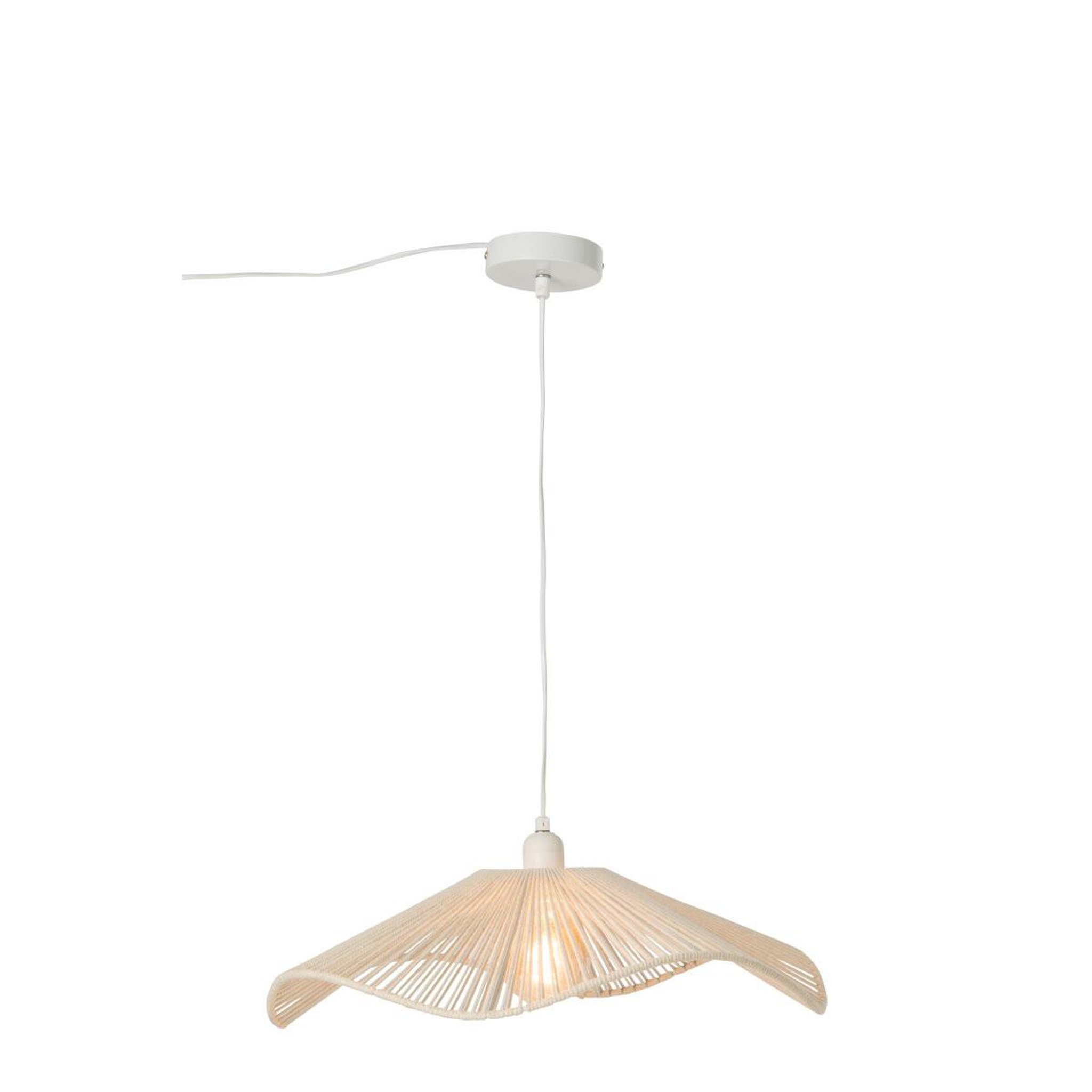 Voir la diapositive 2 : J-LINE Suspension en Lin  Ivan  49cm Beige
