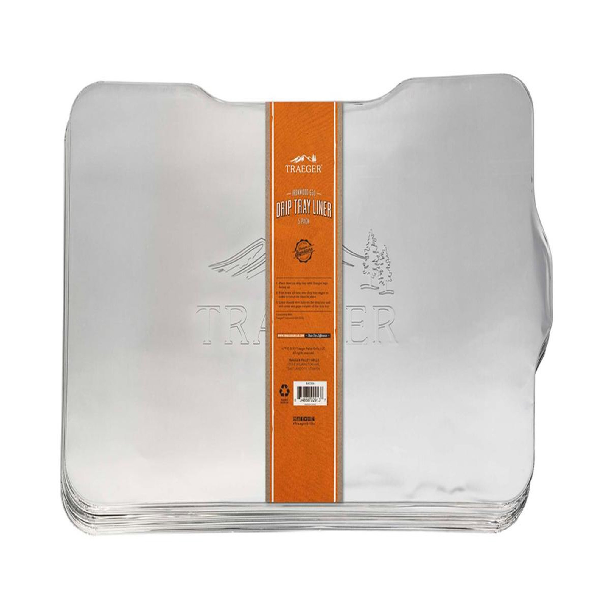 TRAEGER Lot de 5 plaques aluminium de récupération des graisses pour barbecue à pellets ironwood 650 - traeger