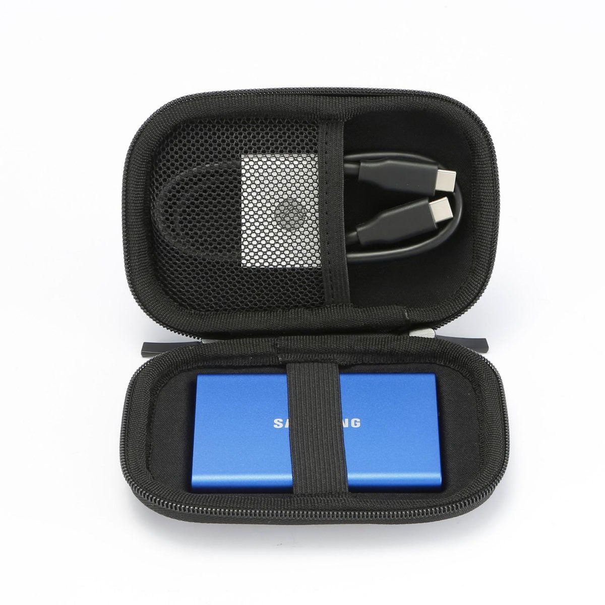 Samsung Disque dur SSD externe Pack T7 1 To bleu + housse