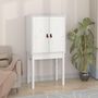 Voir la diapositive 3 : VIDAXL Buffet haut Blanc 60x40x120 cm Bois massif de pin