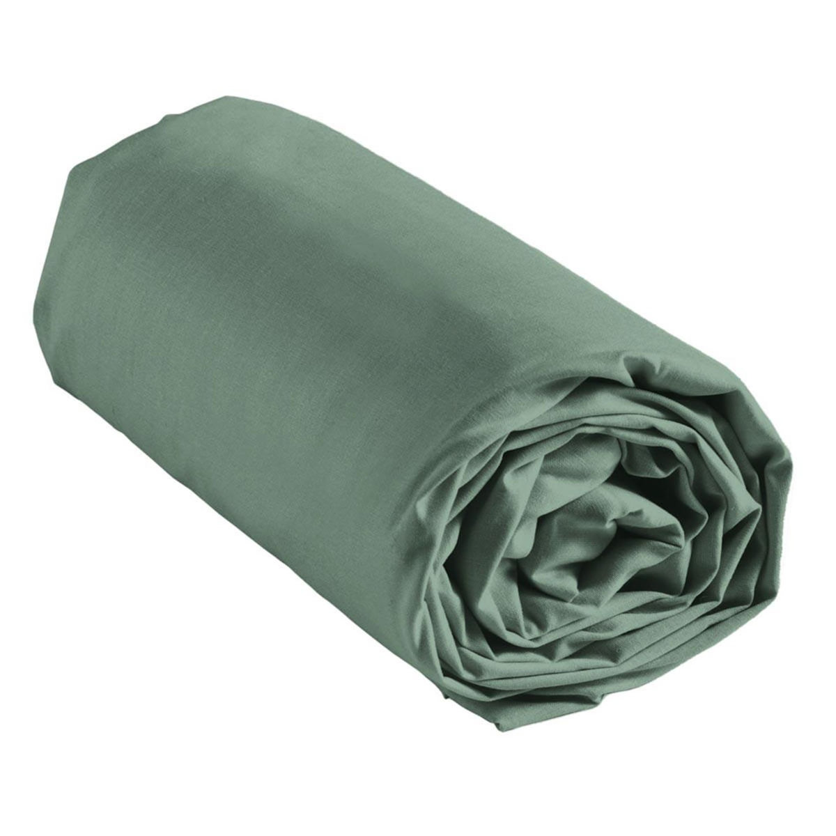 Paris Prix Drap Housse Uni  Linella  140x190cm Sauge