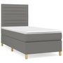 Voir la diapositive 2 : VIDAXL Sommier a lattes de lit avec matelas Gris fonce 80x200 cm Tissu