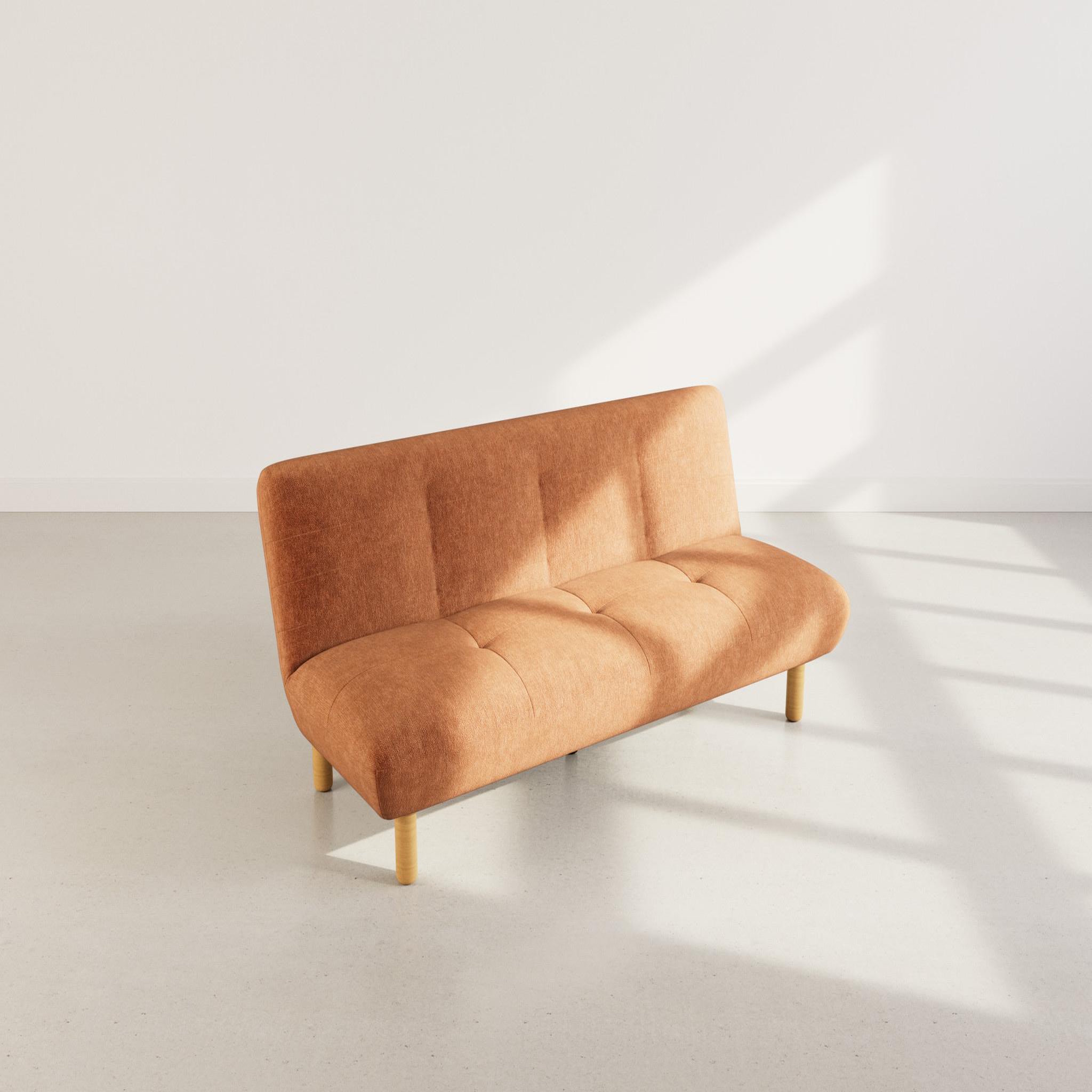 Voir la diapositive 6 : BEST MOBILIER Soan - banquette 2 places convertible clic-clac en velours texturé