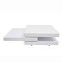 Voir la diapositive 2 : VIDAXL Table basse 3 etageres blanc brillant