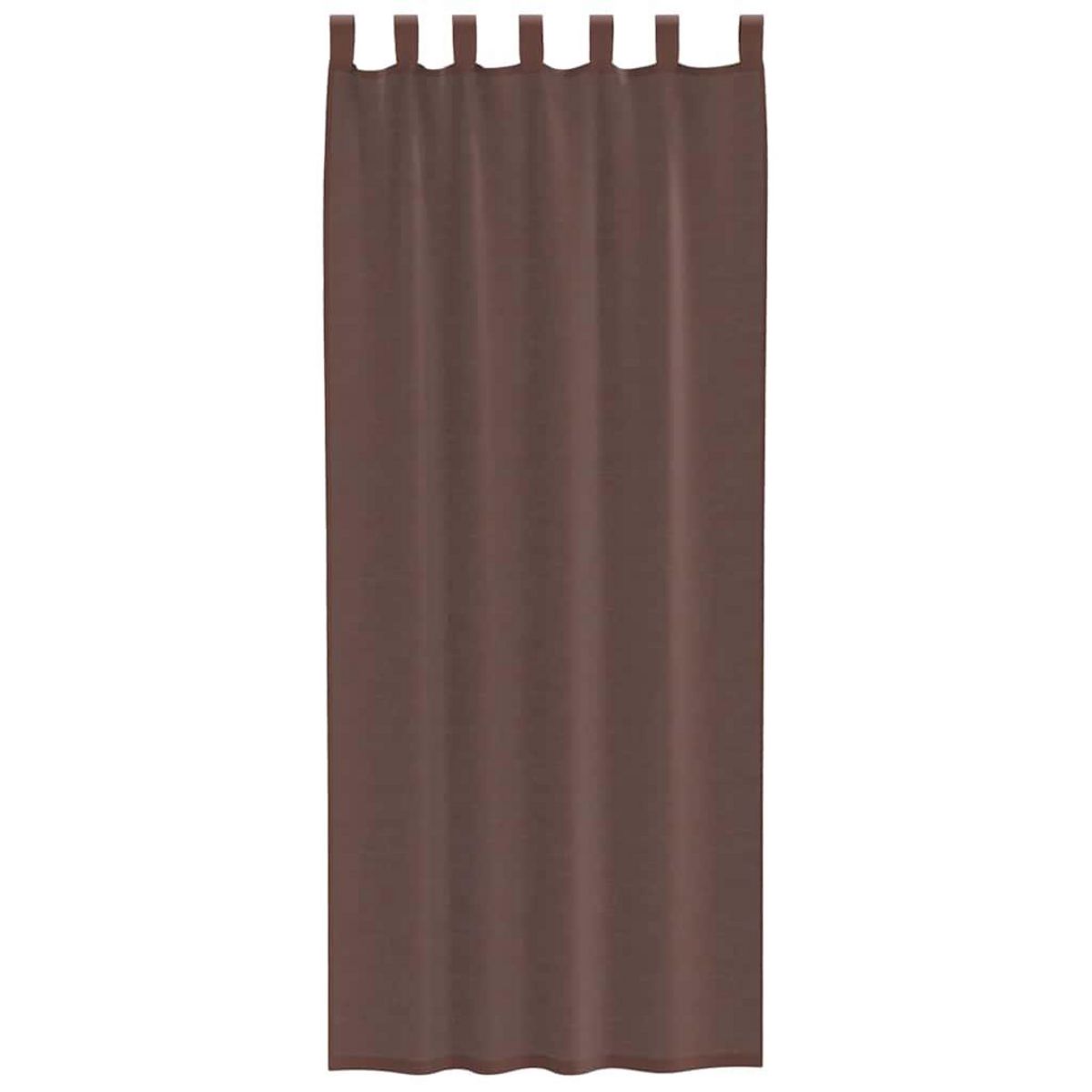 VIDAXL Rideaux en voile avec passe-tringles 2 pcs marron