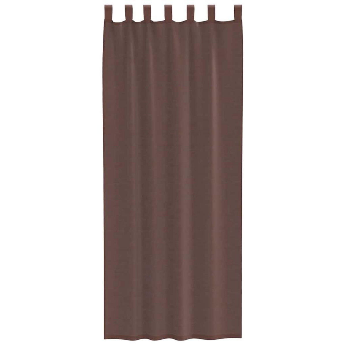 VIDAXL Rideaux en voile avec passe-tringles 2 pcs marron