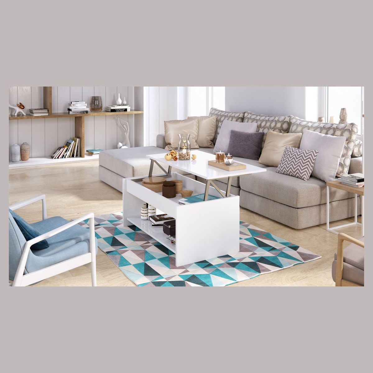 Table basse plateau relevable LOUNGE