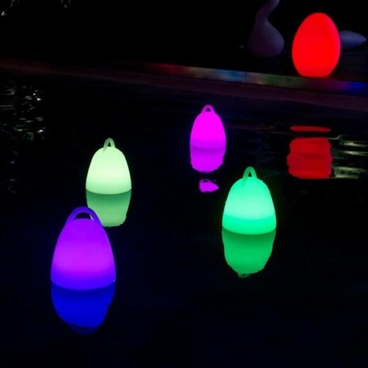 Lumisky Baladeuse LED sans fil LUMISKY LIBERTY C25 - Waterproof et flottante - H 24 cm - Blanc et multicolore
