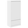 Voir la diapositive 2 : VIDAXL Armoire avec tiroir blanc 55,5x34x119,5 cm bois d'ingenierie
