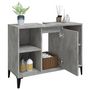 Voir la diapositive 5 : VIDAXL Meuble d'evier gris beton 80x33x60 cm bois d'ingenierie